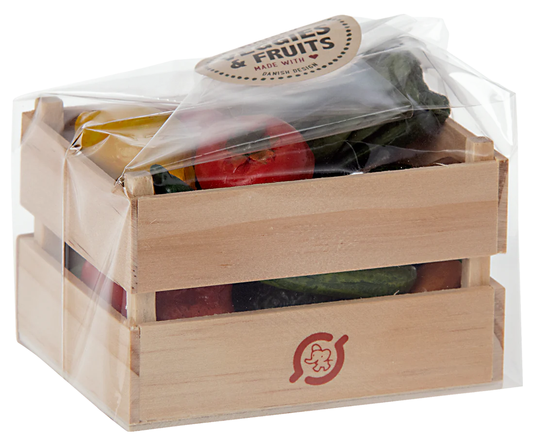 Caixote de frutas e vegetais