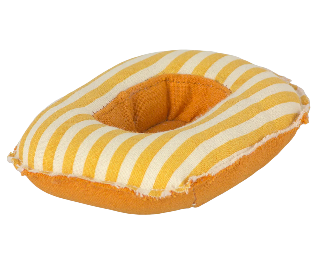 Barco de borracha, riscas amarelo