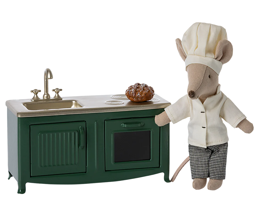 Cozinha pequena verde