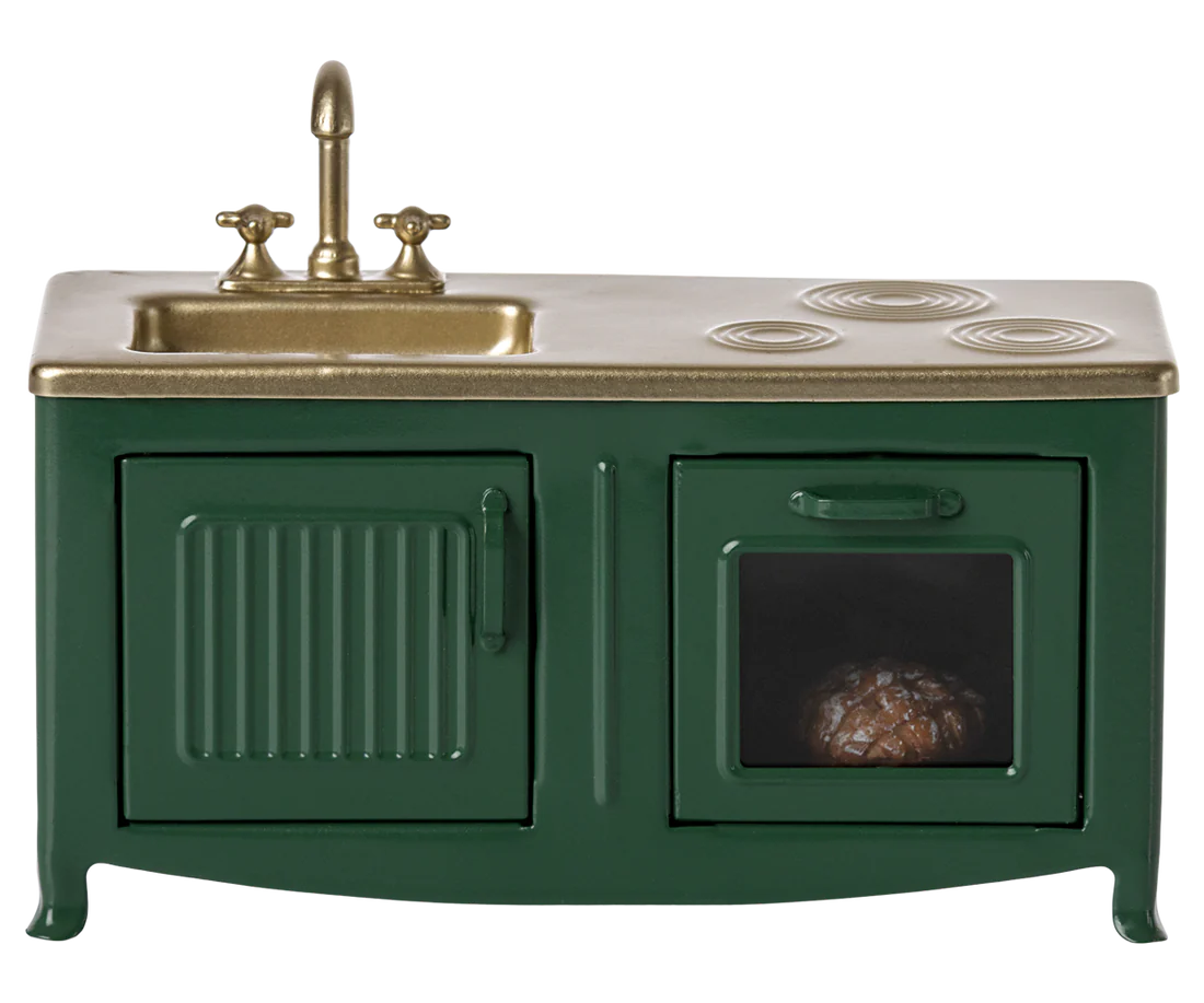 Cozinha pequena verde