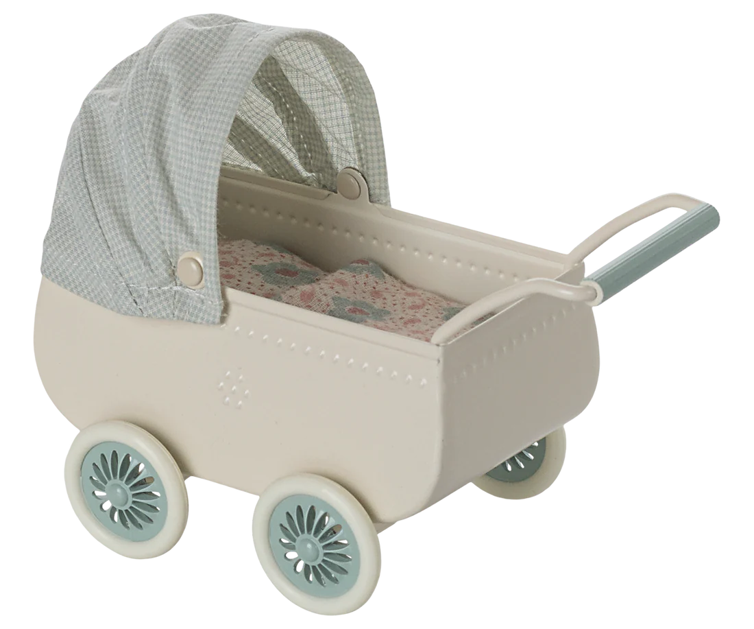 Carrinho de bebé com ratinho - Mint