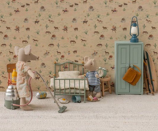 Cama vintage individual – Verde menta