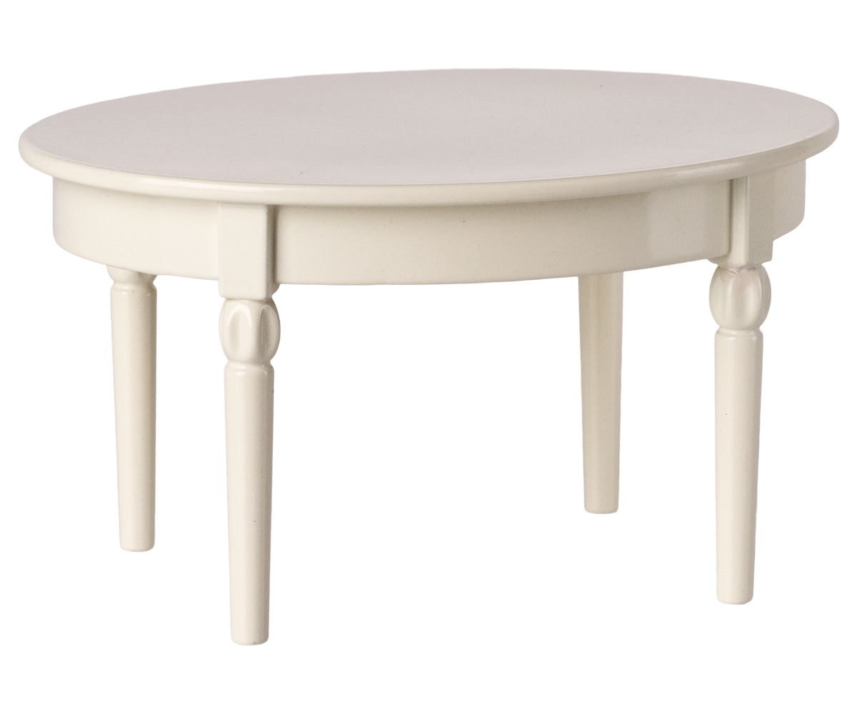 Mesa de jantar vintage – Branco creme