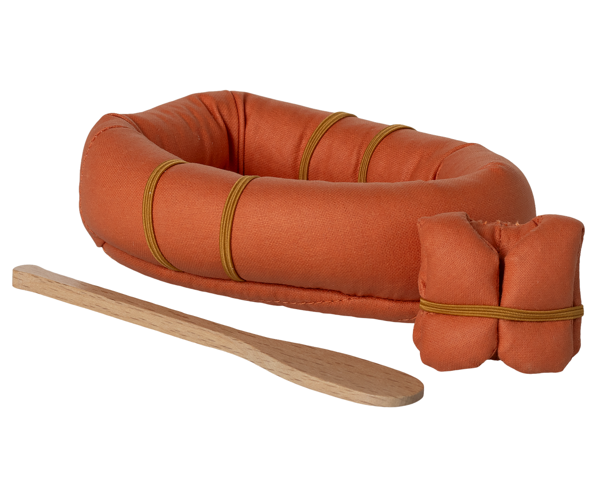 Barco de borracha laranja