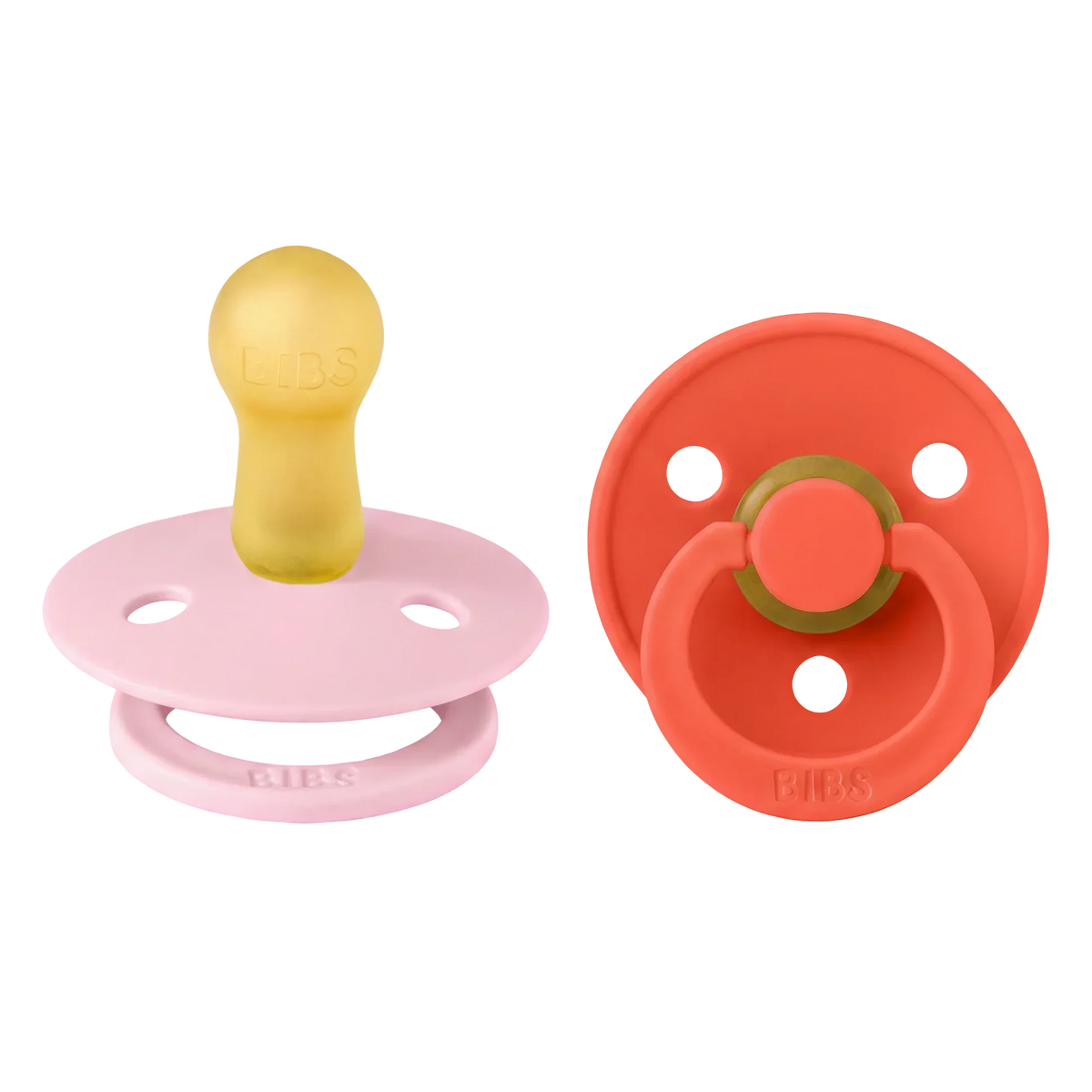 Conj. 2 chuchas BIBS® Pale Baby Pink/Tango