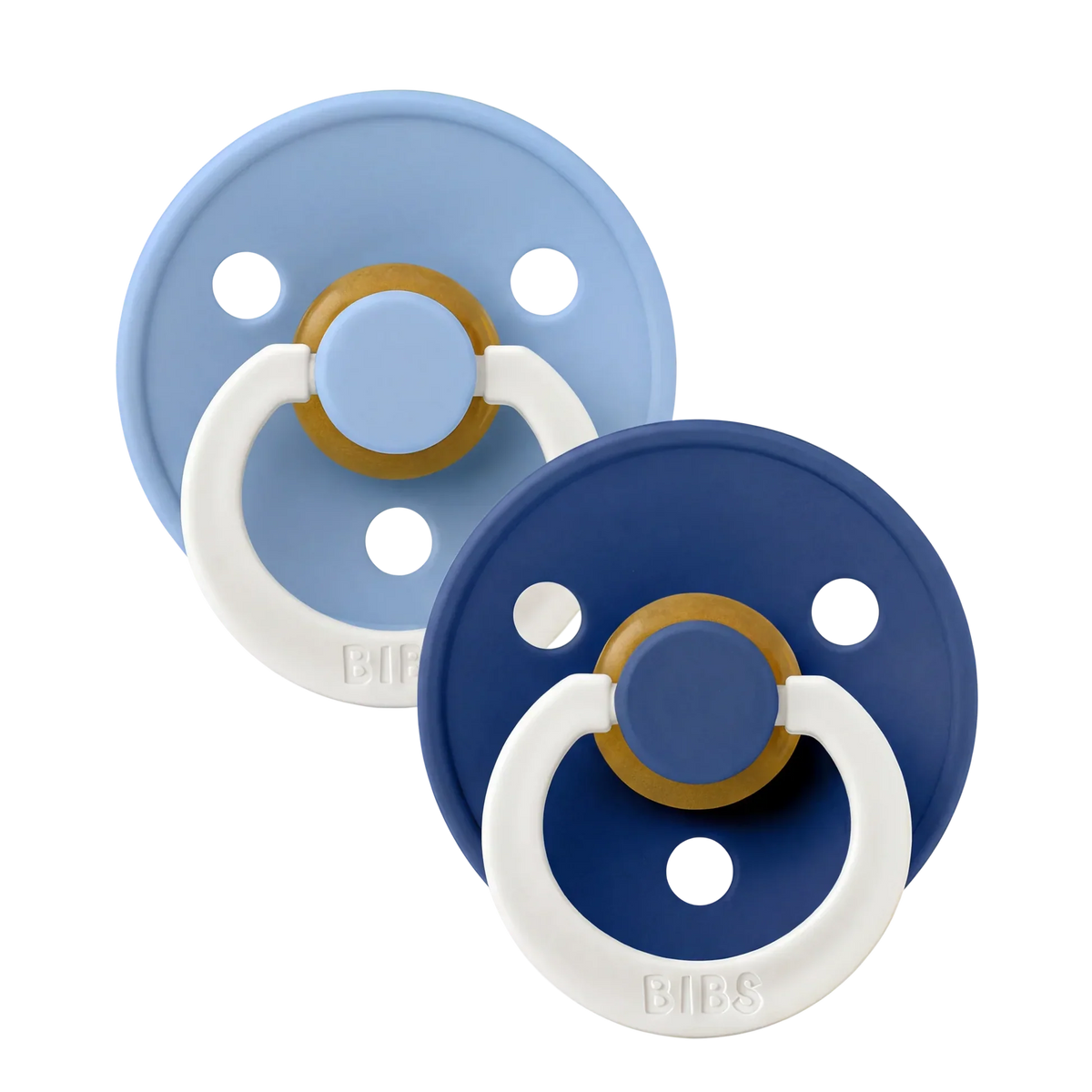 Conj. 2 chuchas BIBS® noturnas - Sky Blue/Cornflower +18meses
