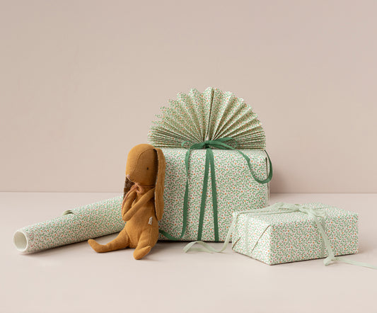 Papel de embrulho berry branches - Verde