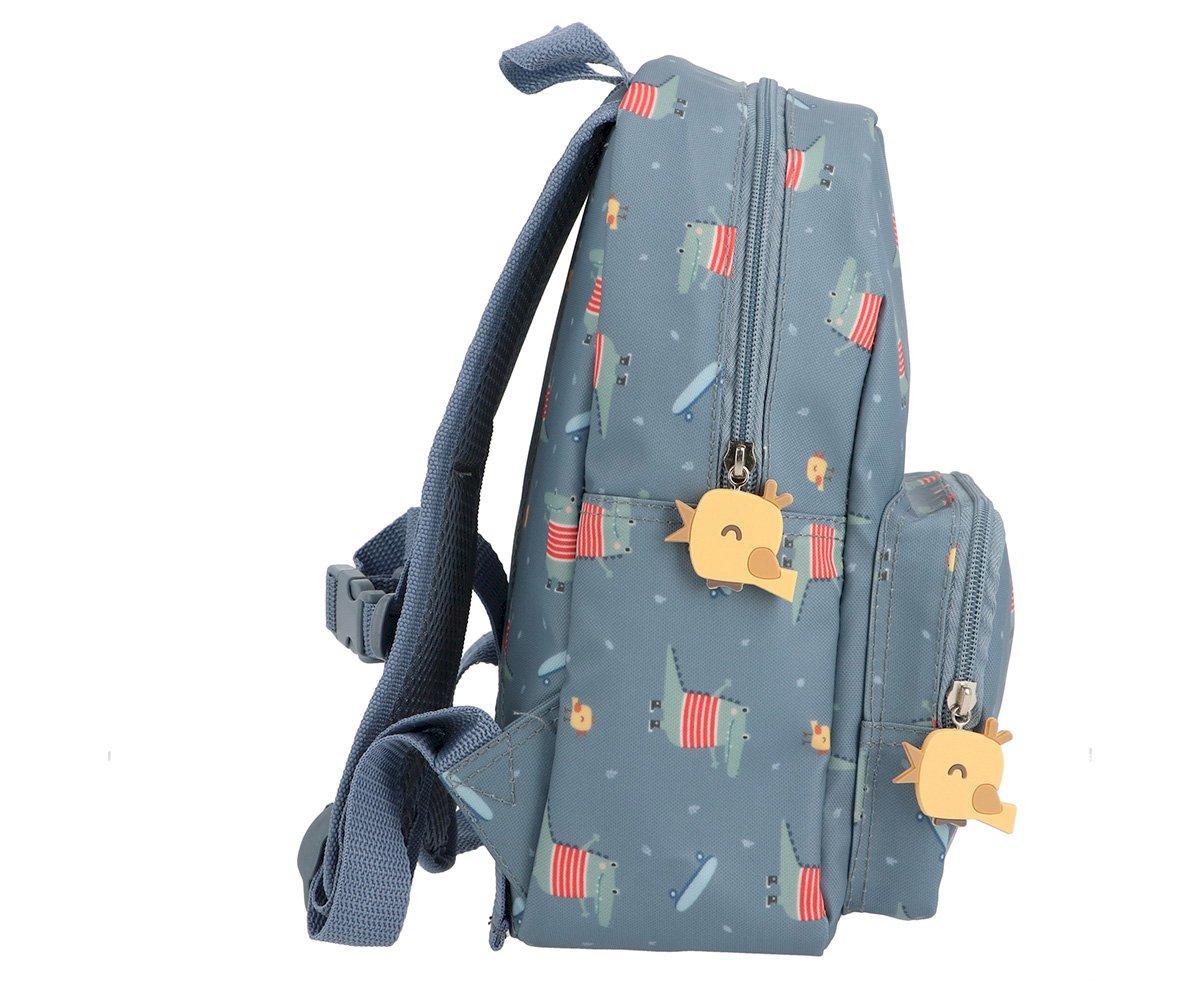 Mini mochila crocodilo azul