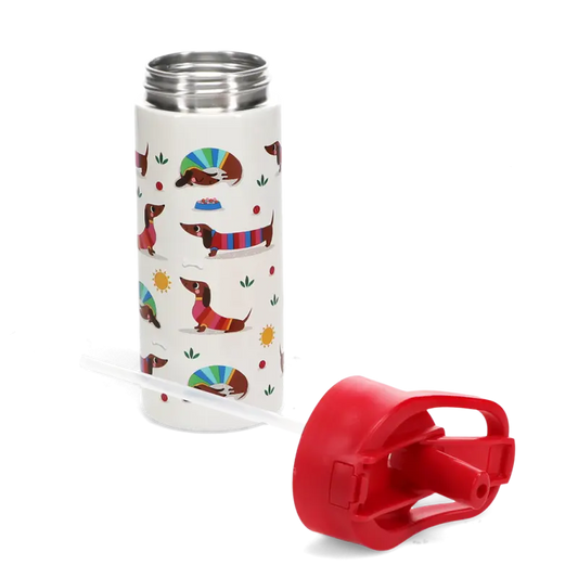 Garrafa metálica cão salsicha