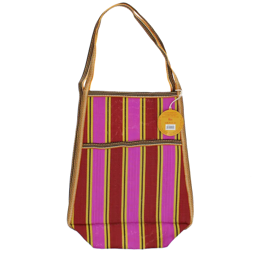 Saco riscas encarnado bolso