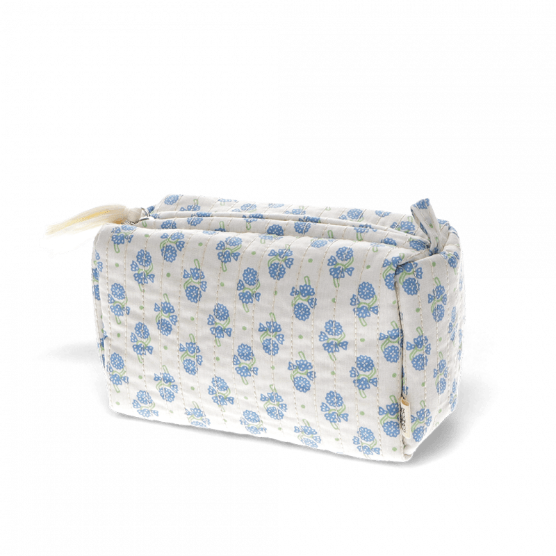 Necessaire pequeno acolchoado cornflower