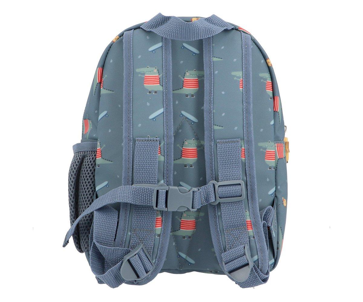 Mini mochila crocodilo azul