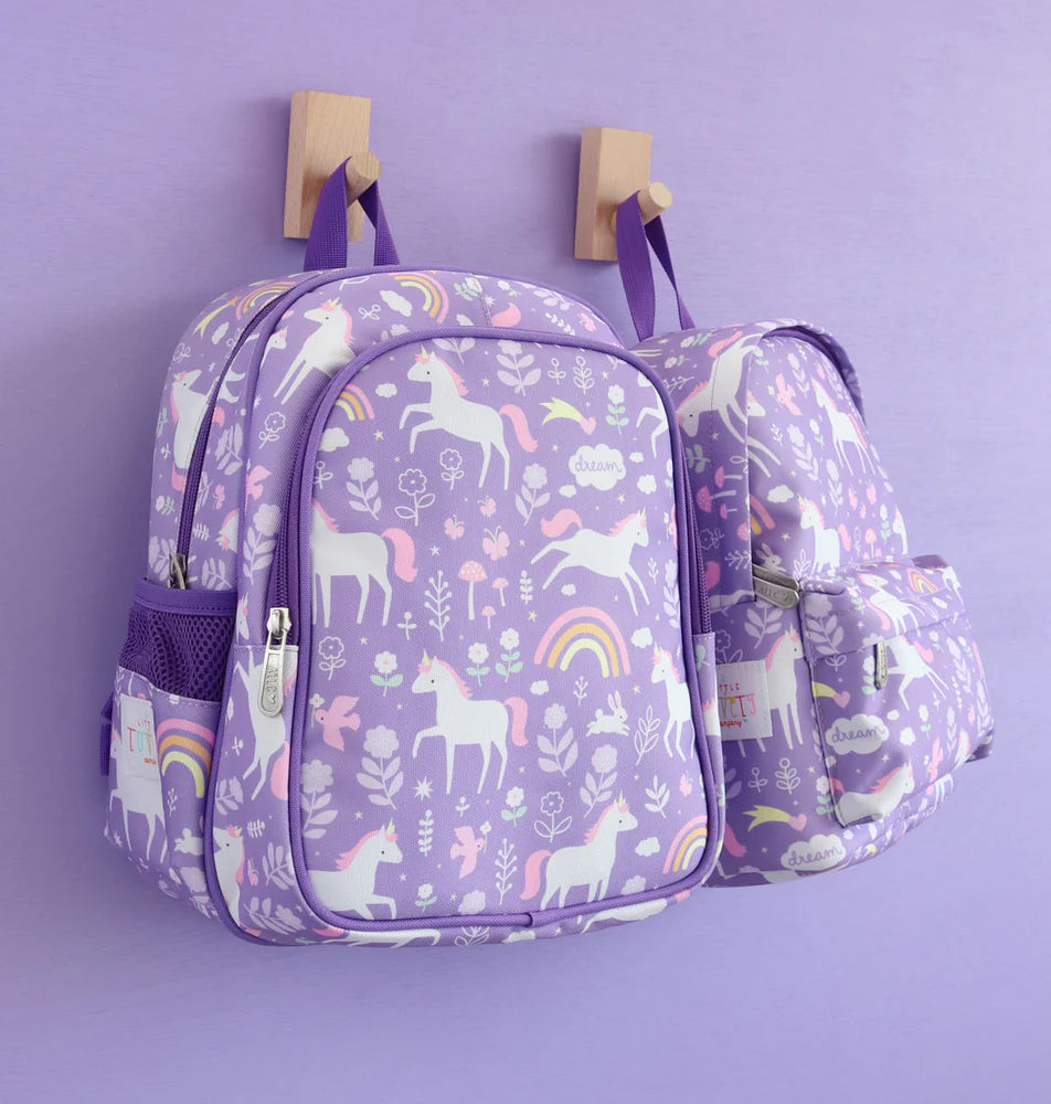 Mochila térmica unicórnio roxo