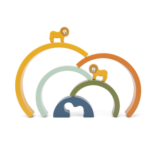 Arco-íris de madeira para empilhar - Leão