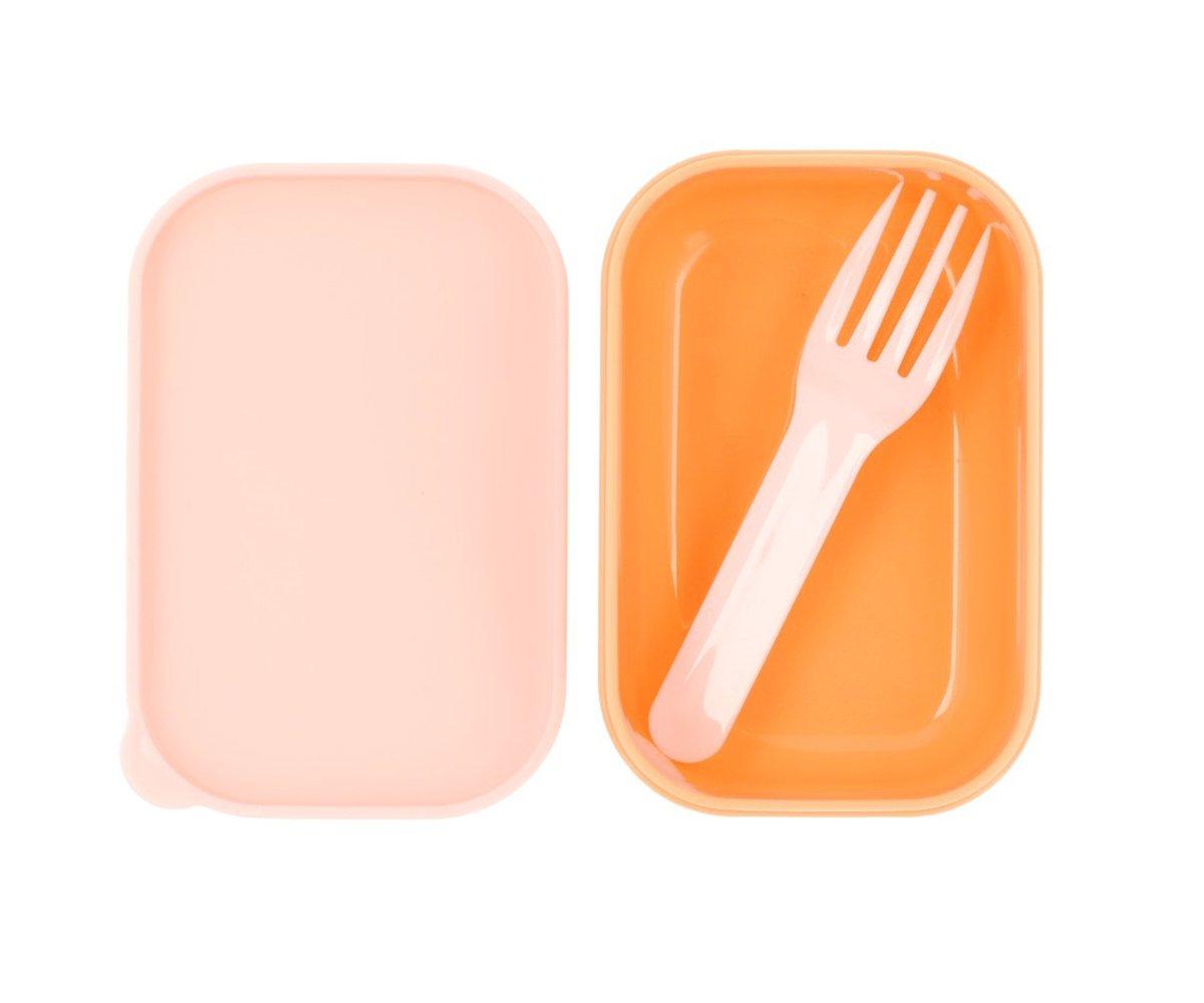Caixa almoço riscas rosa