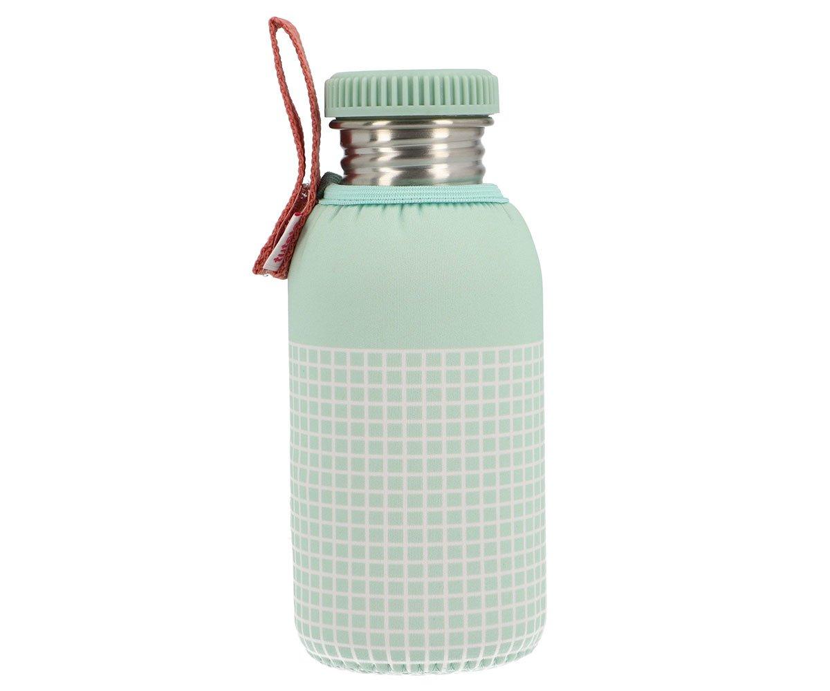 Garrafa metálica riscas verde 500ml