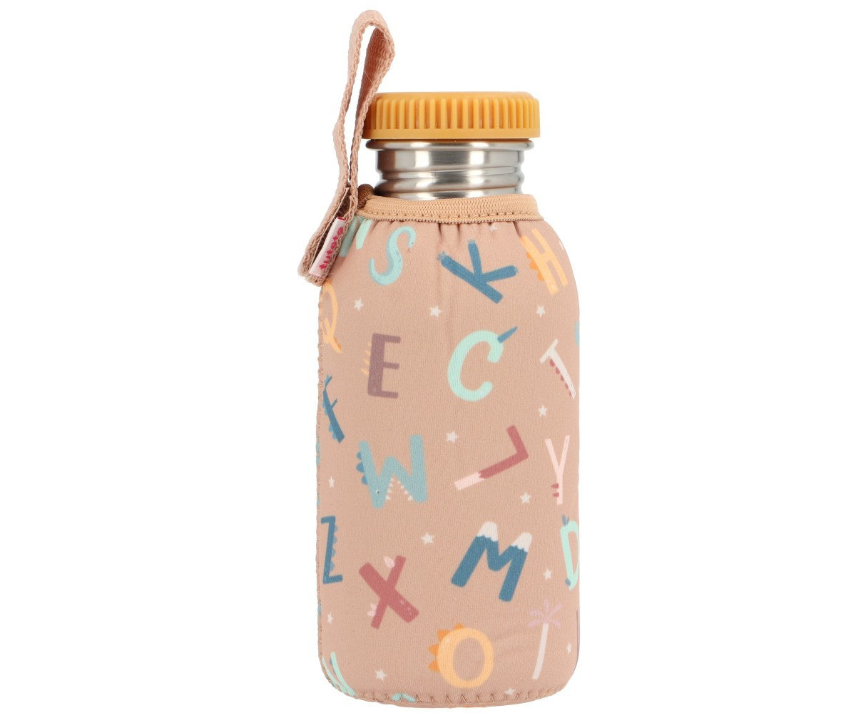 Garrafa metálica letras 500ml