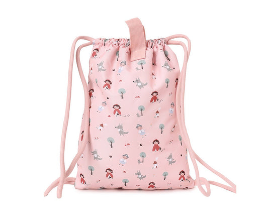 Mochila cordões capuchinho vermelho