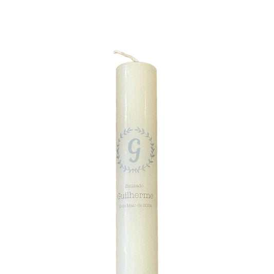 vela de baptismo - impressão personalizada