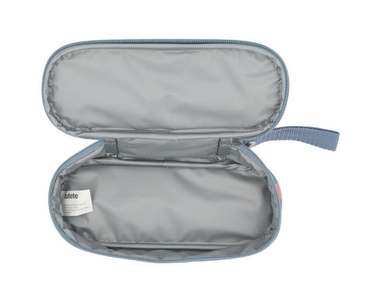 Lancheira estojo crocodilo azul