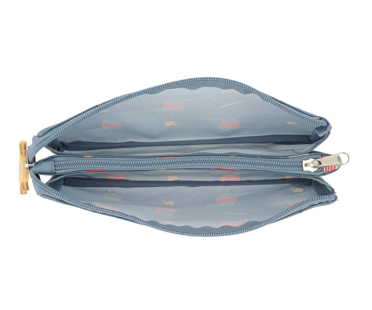 Estojo Triplo crocodilo azul