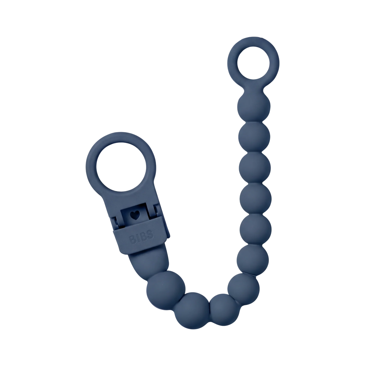 Prende chuchas beads steel blue