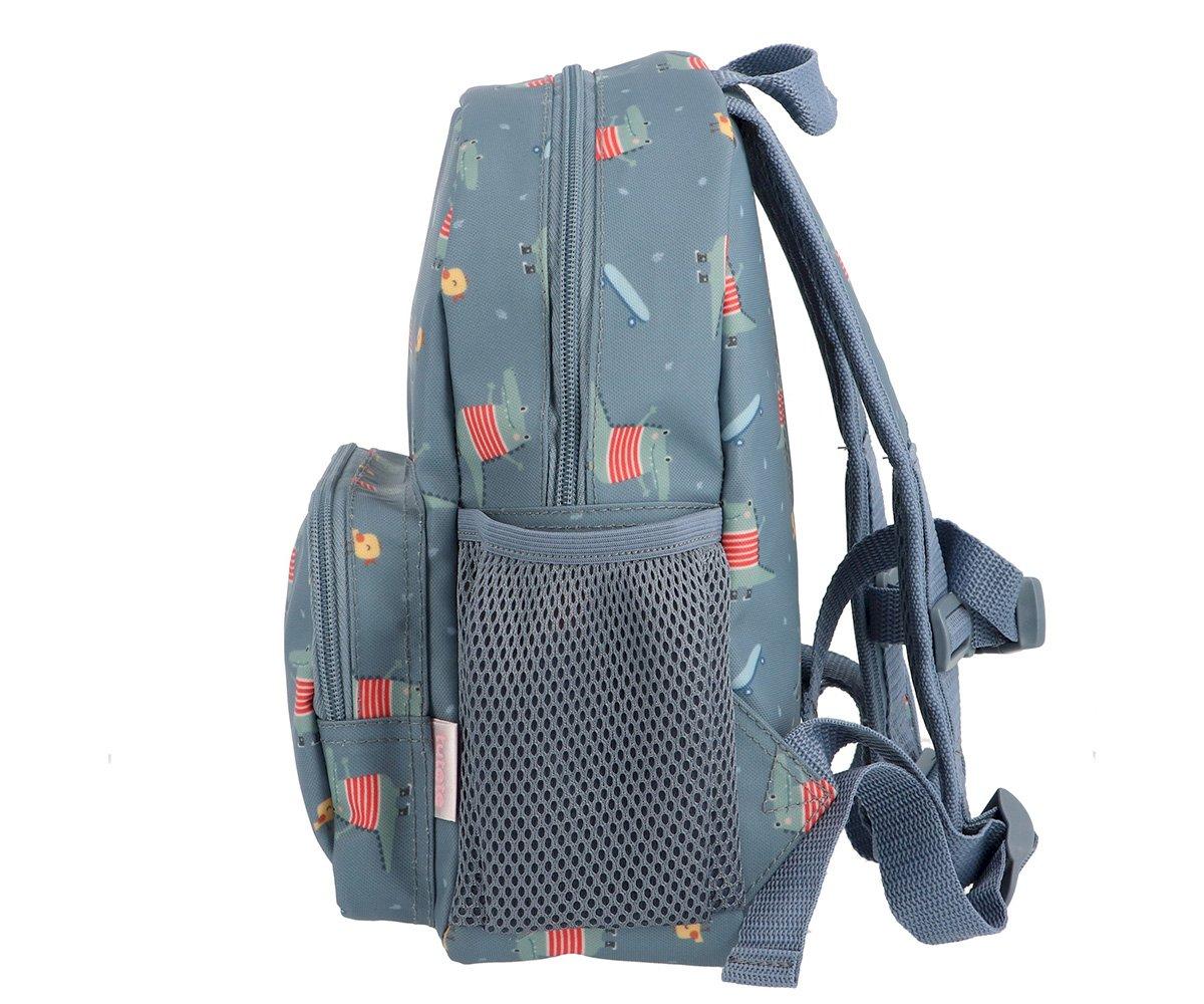 Mini mochila crocodilo azul