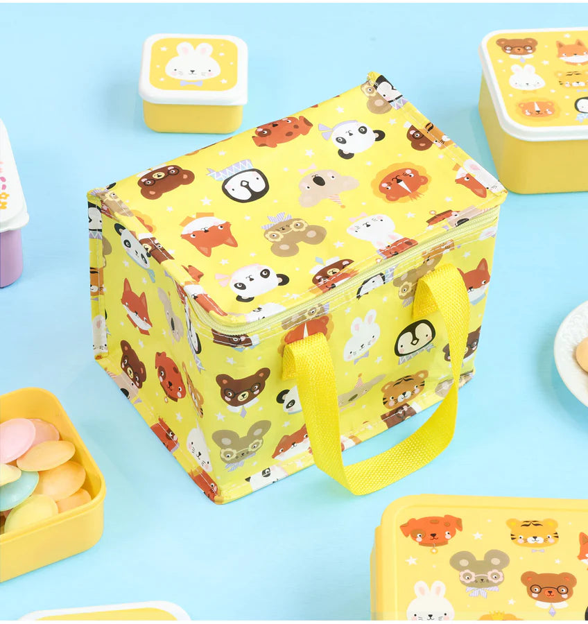 Lancheira animais amarelo