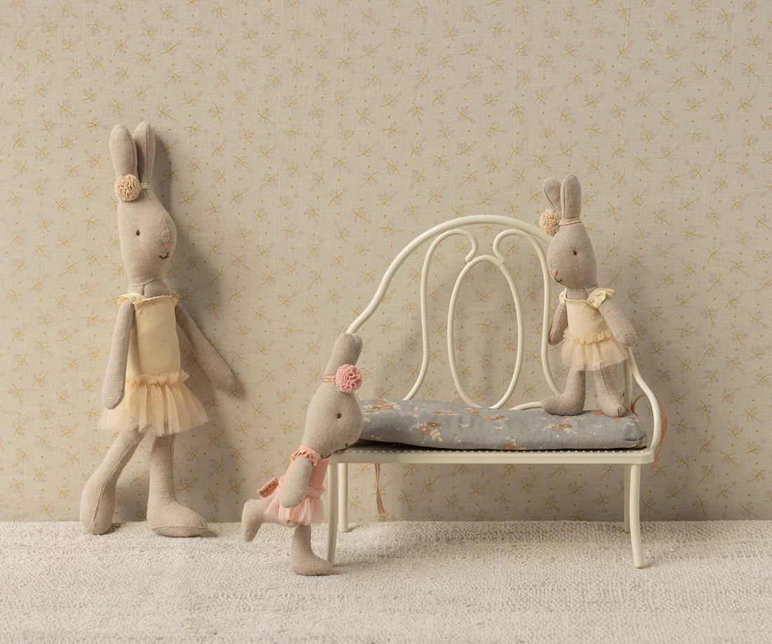 Banco vintage, Miniatura - Branco creme