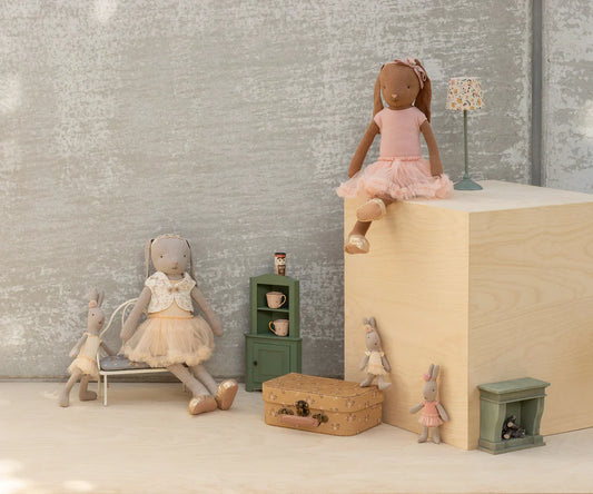 Coelhinha, Tamanho 3, Chocolate - Maillot de Ballet com tutu rosa