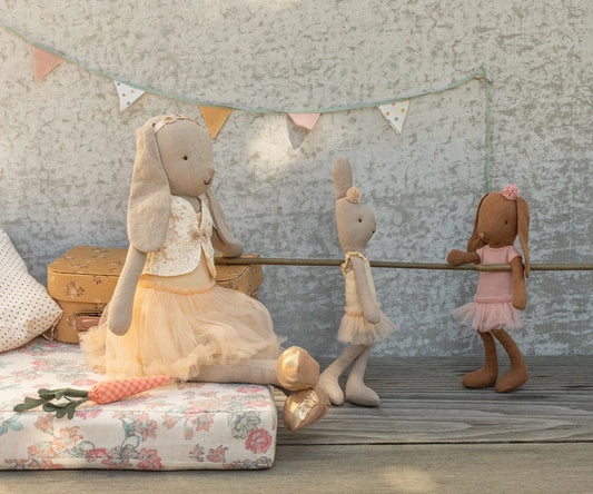 Coelhinha, Tamanho 1, Chocolate - Maillot de Ballet com tutu rosa