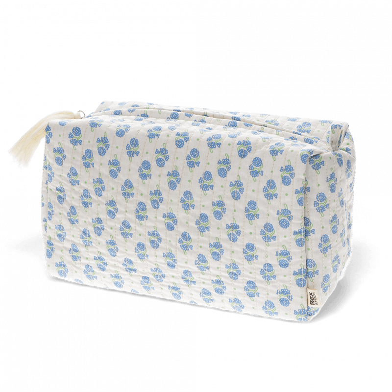 Necessaire grande acolchoado cornflower