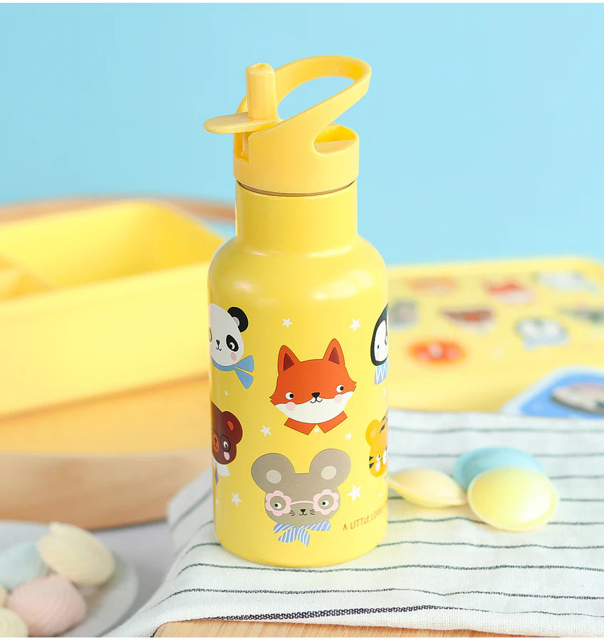 Garrafa térmica animais amarelo