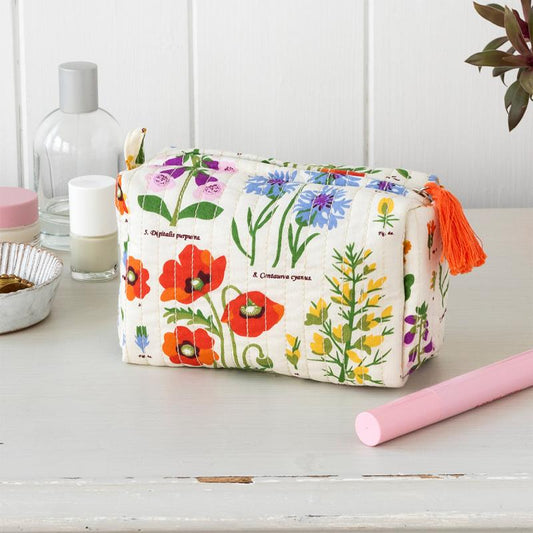Necessaire pequeno acolchoado wild flowers
