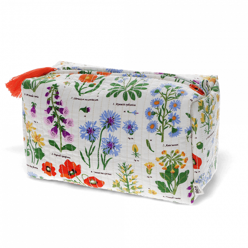 Necessaire grande acolchoado wild flowers