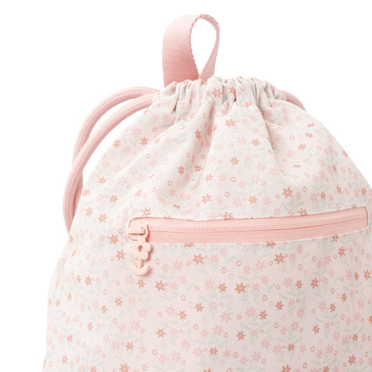 Mochila cordões flores