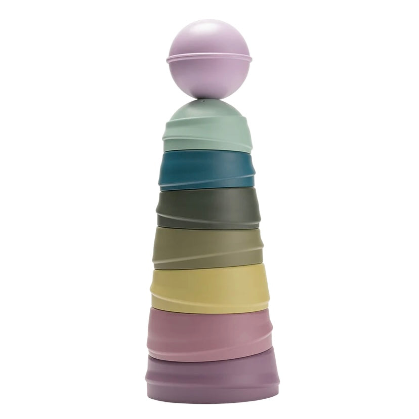 Torre de empilhar bibs bright rainbow