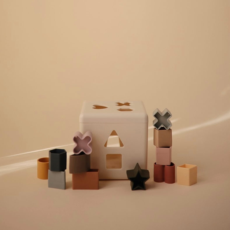 Cubo formas geométricas de encaixe