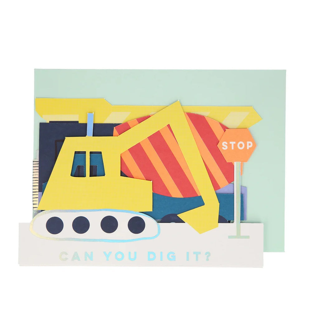 Cartão aniversário construção