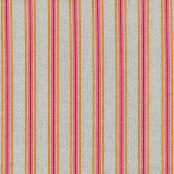 Tecido plastificado - strokes sand pink