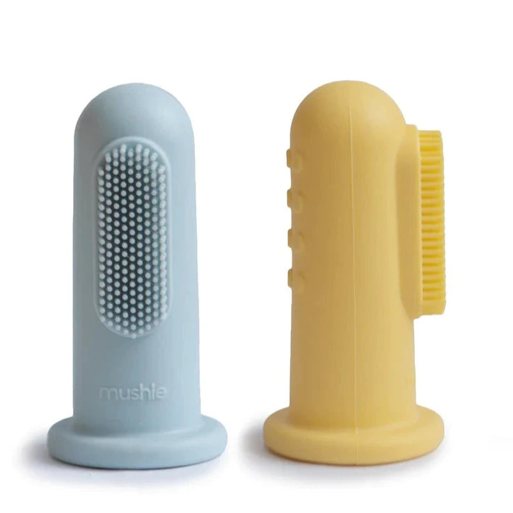 Escova dedo silicone - powder blue/pale daffodil