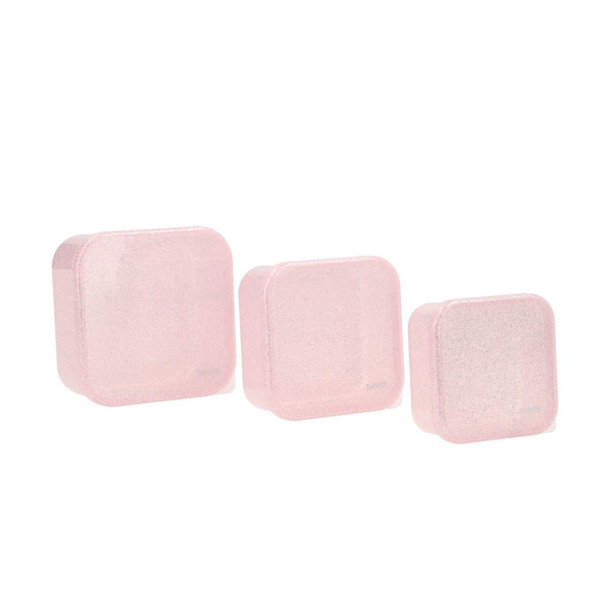 Caixas conj. 3 glitter rosa claro