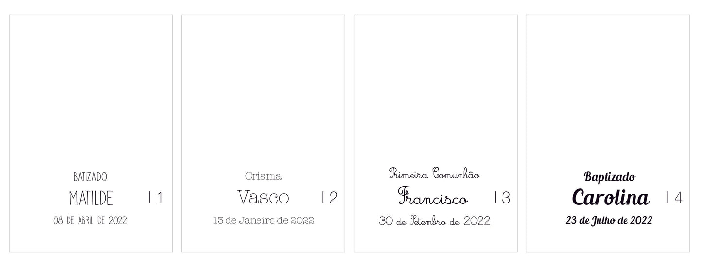vela de baptismo - impressão personalizada