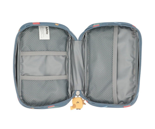 Necessaire pequeno crocodilo azul