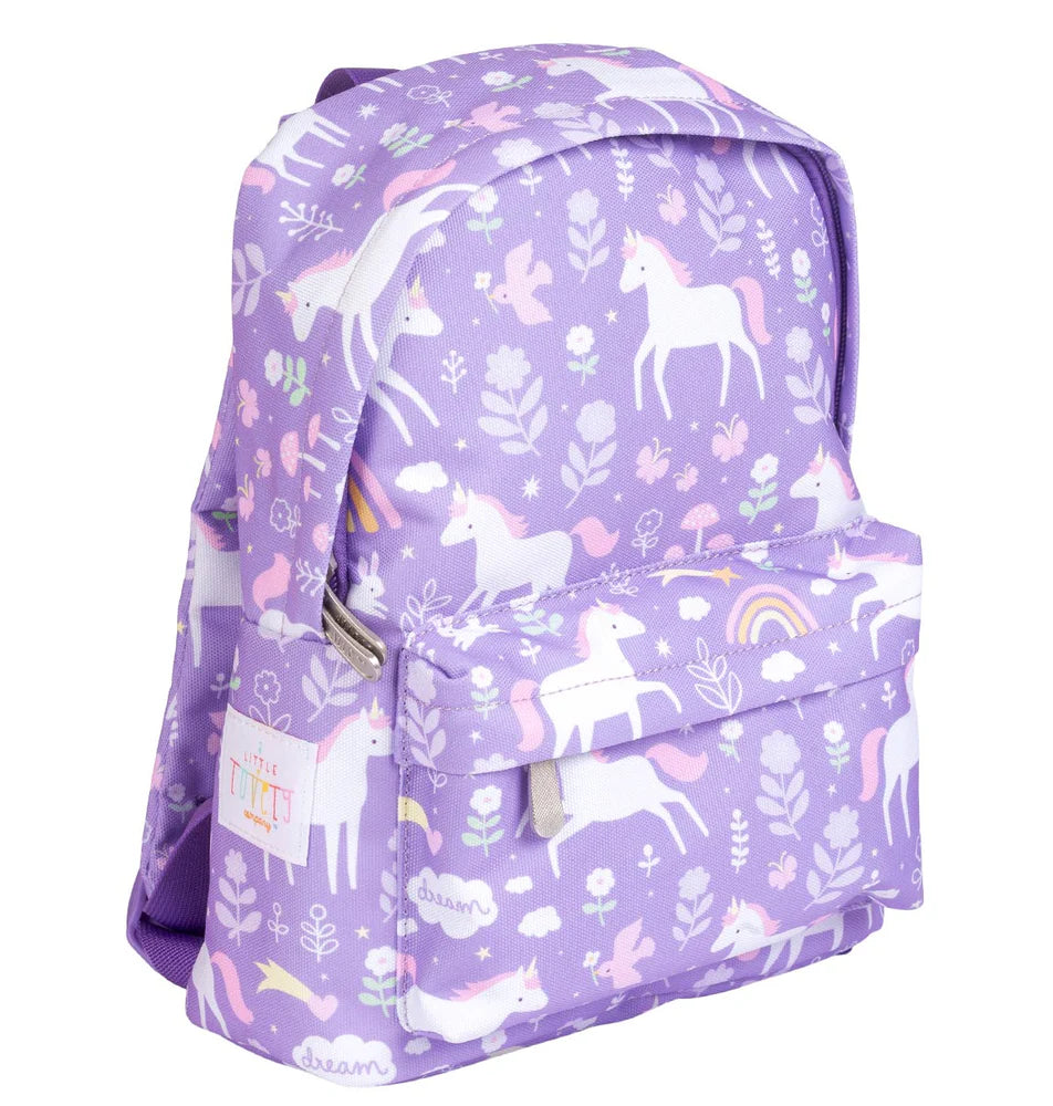 Mini mochila unicórnio roxo