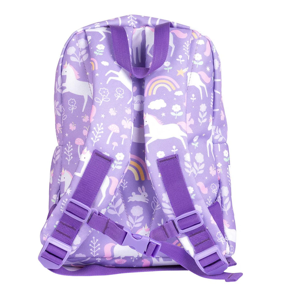Mini mochila unicórnio roxo