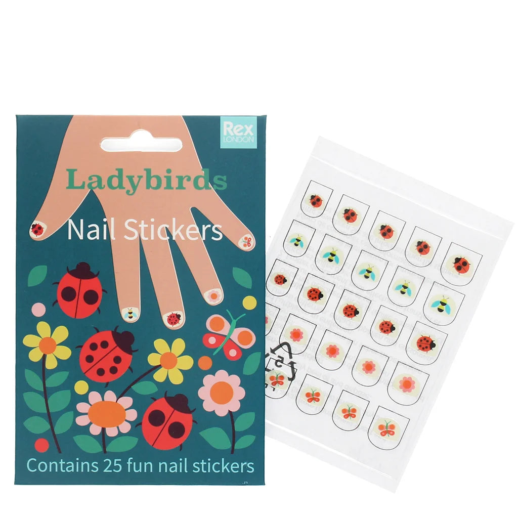Autocolante de unhas joaninhas