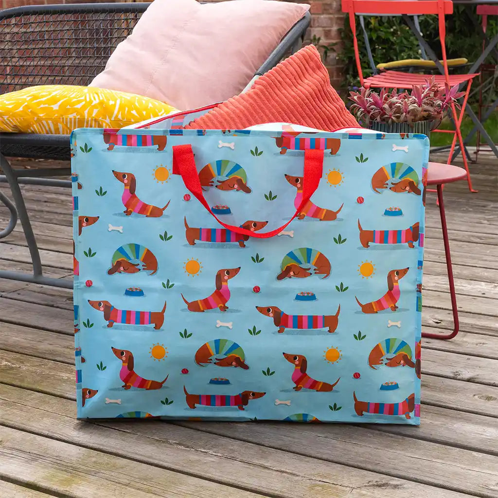 Saco jumbo cão salsicha azul