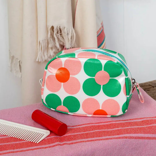 necessaire pequeno flores rosa