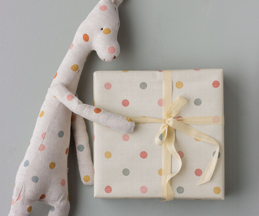 Papel de embrulho multi dots